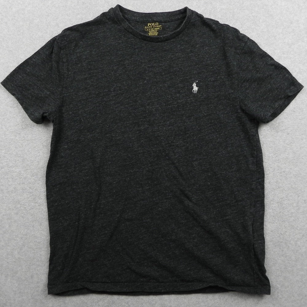 Polo Ralph Lauren T-Shirt Mens Small Classic Fit Pony Tee Dark Gray Short Sleeve